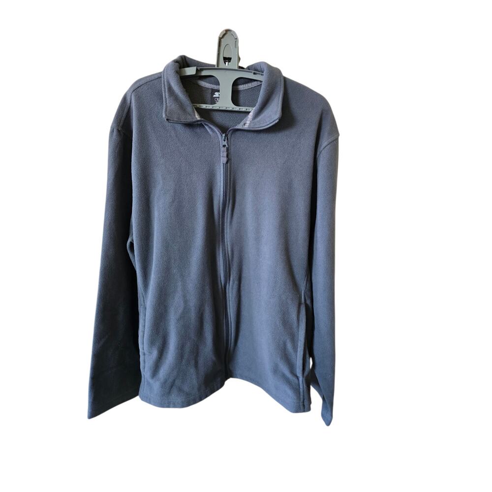Starter Brand Velour Full Zip Gray Jacket Size XL